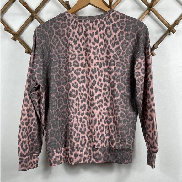 New Sundry Animal Print Drapey Pullover Sweater Women's Size Size 0/XS - Picture 4 of 10